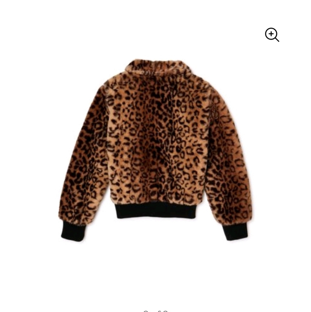 🎉Host Pick🎉 Girls Faux Fur Cheetah Print Jacket With Pockets - Picture 5 of 5
